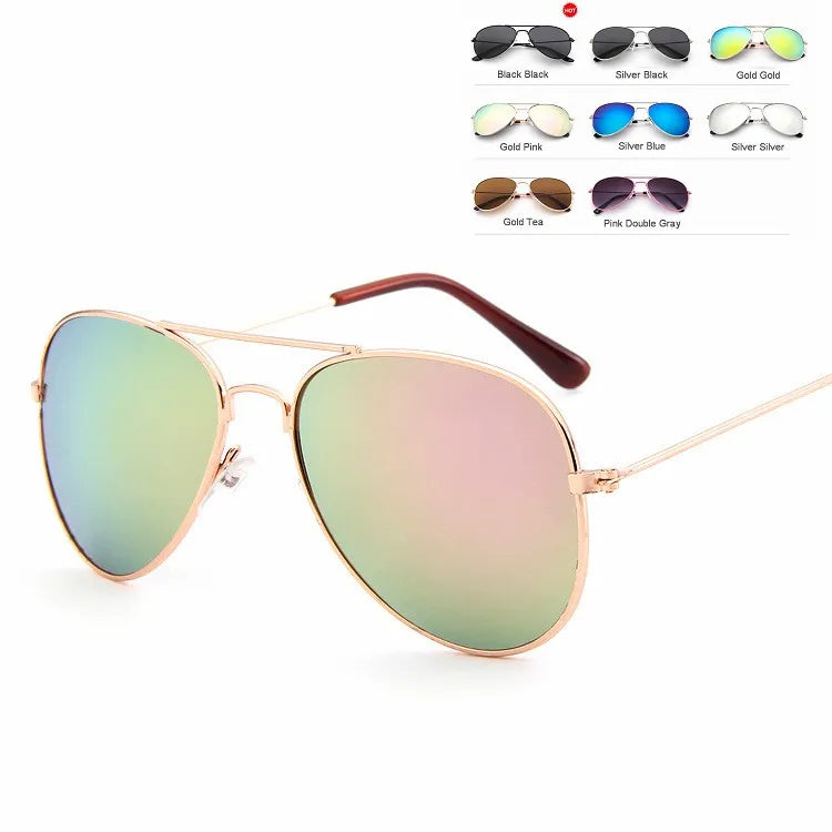 Aviator Gradient Mirror Sunglasses For Toddler *UV400*