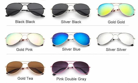 Aviator Gradient Mirror Sunglasses For Toddler *UV400*