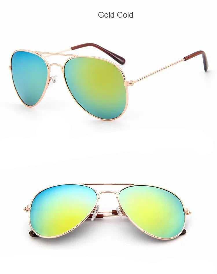 Aviator Gradient Mirror Sunglasses For Toddler *UV400*