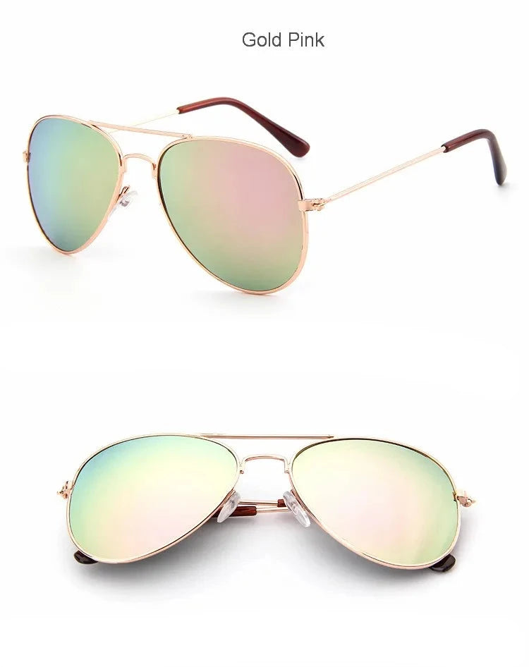 Aviator Gradient Mirror Sunglasses For Toddler *UV400*