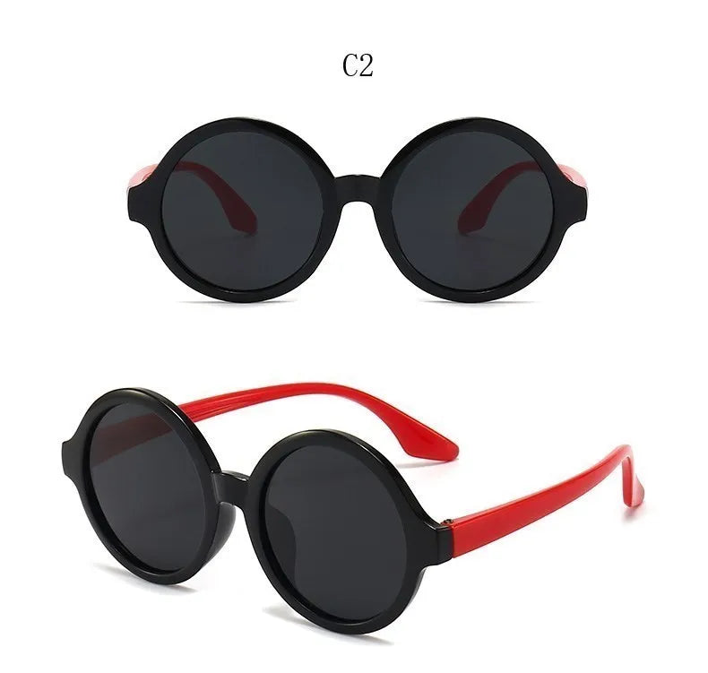 Flexible Silicon Sunglasses Round French Style Circle Stye Polarized UV400