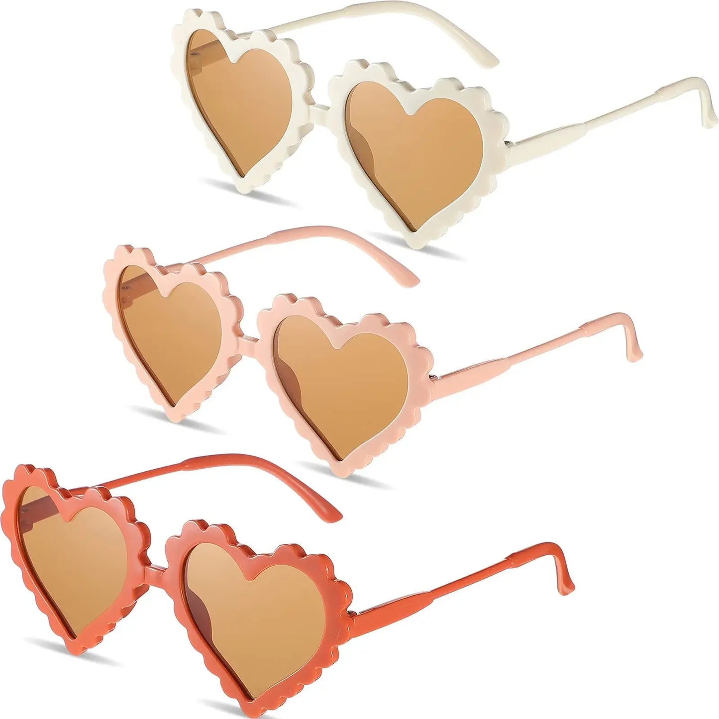 New Scalloped Heart Shaped Sunglasses for Children UV400