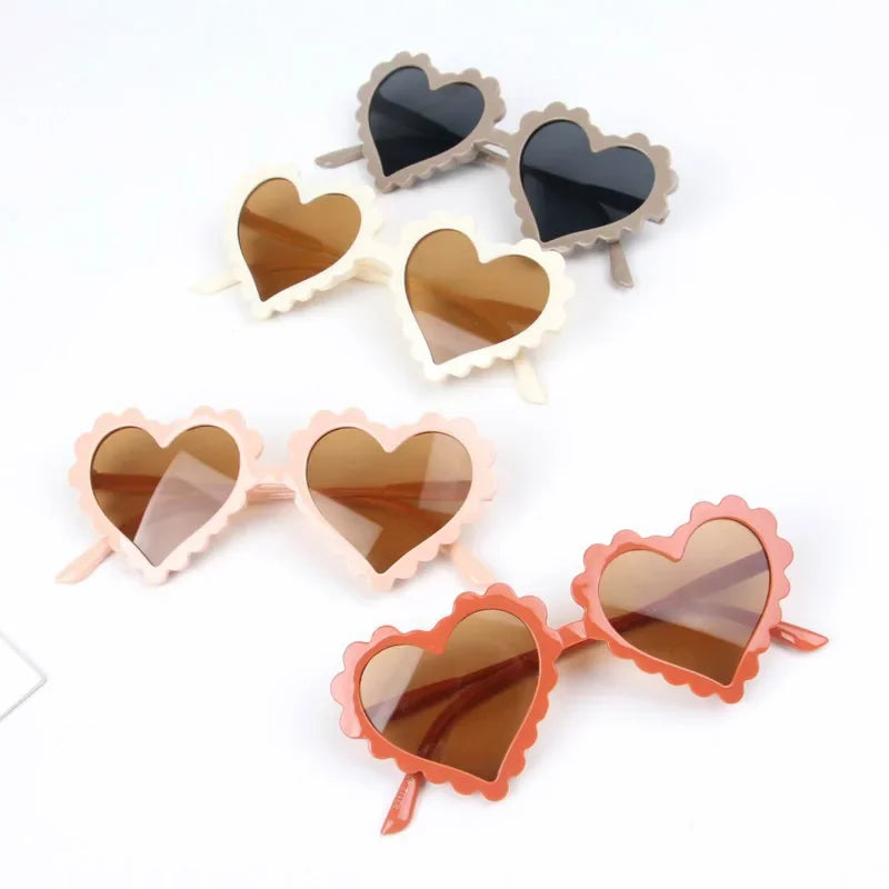 New Scalloped Heart Shaped Sunglasses for Children UV400