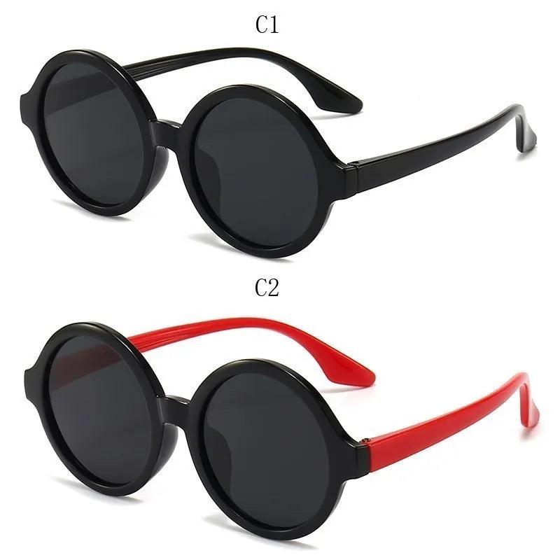 Flexible Silicon Sunglasses Round French Style Circle Stye Polarized UV400